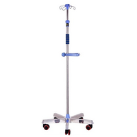 Stainless Steel IV Pole Infusion Drip Stand for Vet Operation